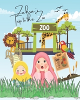 Zahra's Trip to the Zoo: Animals Coloring Book for Muslim Kids B0BQHKX8QZ Book Cover