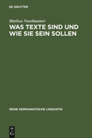 Was Texte Sind Und Wie Sie Sein Sollen 3484311193 Book Cover