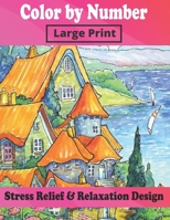 Color By Number Large Print Stress Relief & Relaxation Design: An Adult Color By Numbers Coloring Book of National Parks With Country Scenes, Animals,Stress-Free Coloring B08J17Y94P Book Cover
