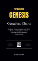 The Book of Genesis Genealogy Charts: Red-Letter Edition (God and Jesus Christ), Based on the King James Version, Outline Format, Jesus's Bloodline Highlighted, and Genealogy Charts B0HC3M2S9S Book Cover