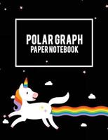 Polar Graph Paper Notebook: Cute Unicorn Gay Flag, 5 Degree Polar Coordinates 120 Pages Large Print 8.5" x 11" Polar Graph Paper Notebook 1720911274 Book Cover