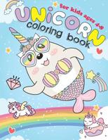 Unicorn Coloring Book for Kids Ages 4-8: Cute Little Unicorns for Toddler, Fun Early Learning and Relaxation 1091133603 Book Cover