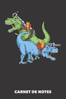 Carnet de Notes: Chats chevauchant des dinosaures A5 ligné - 120 pages pour propriétaires de chats (French Edition) 1686497555 Book Cover