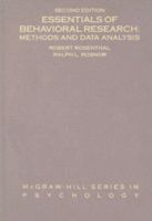 Essentials of Behavioral Research: Methods and Data Analysis 0070539294 Book Cover