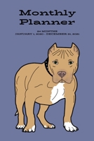Monthly Planner: Pit Bull; 24 months; January 1, 2020 - December 31, 2021; 6 x 9 1699034915 Book Cover