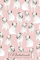 Notebook & Journal Pug: Gifts for Pug Lovers – Wide Ruled Lined Paper - Writing Book for Adults Who Like Animals – Pretty & Cute Pugs on Pink B07Y1WQNGX Book Cover