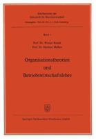 Organisationstheorien Und Betriebswirtschaftslehre 3663020991 Book Cover