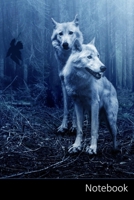 Notebook: Wolf / Wölfe Notizbuch / persönliches Tagebuch / Schreibheft / Logbuch / Planer / Vokabelheft / Notizen - 6 x 9 Zoll (15,24 x 22,86 cm, ca. ... Seiten mit Datumslinie, glänzendes Cover. 1675885974 Book Cover