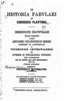 De Historia Fabulari in Comoediis Plautinis 1287714757 Book Cover
