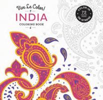 Vive Le Color! India (Adult Coloring Book): Color In; De-stress (72 Tear-out Pages) 1419719823 Book Cover