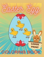 Easter Egg Coloring Book: Simple Large Print for Seniors B0BZFRZNZX Book Cover