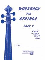 Workbook for Strings, Bk 2: Viola 0739033441 Book Cover