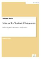 Italien Auf Dem Weg in Die Wahrungsunion 3838605861 Book Cover