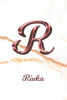 Rivka: Sketchbook | Blank Imaginative Sketch Book Paper | Letter R Rose Gold White Marble Pink Effect Cover | Teach & Practice Drawing for Experienced ... Doodle Pad | Create, Imagine & Learn to Draw 1701062720 Book Cover