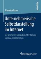 Unternehmerische Selbstdarstellung Im Internet: Die Interaktive Onlineberichterstattung Von Dax-Unternehmen 3658259604 Book Cover