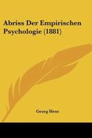 Abriss Der Empirischen Psychologie (1881) 1144541948 Book Cover
