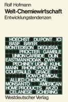 Welt-Chemiewirtschaft: Entwicklungstendenzen 3531113097 Book Cover
