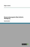 Konzernsteuerquote: Eine kritische Würdigung 3640446658 Book Cover