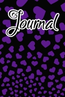 Journal: Indigo Purple Falling Hearts Journal for women to write in 165788399X Book Cover