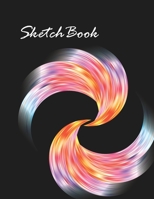 Sketch Book: Notebook for Drawing, Writing, Painting, Sketching or Doodling, 110 Pages, 8.5x11( Brushstroke Paint Wave Cover ) 1651142475 Book Cover