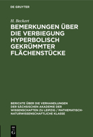 Bemerkungen Über Die Verbiegung Hyperbolisch Gekrümmter Flächenstücke 3112584457 Book Cover