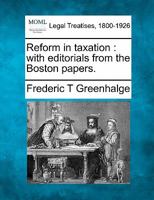 Reform In Taxation 1240080506 Book Cover