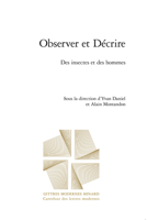 Observer Et Decrire: Des Insectes Et Des Hommes 2406131068 Book Cover