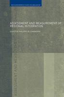 Assessment and Measurement of Regional Integration 0415586631 Book Cover