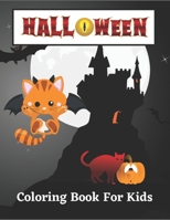 Halloween Coloring Book For Kids: Spooky Cats To Color For Teens or Children B08GLMNHKH Book Cover