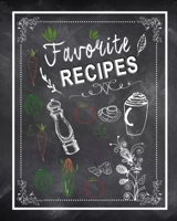 Favorite Recipes: Black Recipe Book Planner Journal Notebook Organizer Gift Favorite Family Serving Ingredients Preparation Bake Time Instructions Reviews Mom Kitchen Notes Ideas 8x10 120 White Pages 1691066796 Book Cover