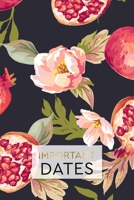 Important Dates: Birthday Anniversary and Event Reminder Book. Pomegranate Pattern Cover 1087060915 Book Cover