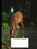 Composition Notebook: Cool Deer College Ruled Journal Notebook Writing Gift For Men Women Teens Kids 1692577611 Book Cover