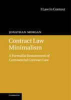 Contract Law Minimalism 1107021073 Book Cover