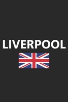Liverpool: England UK United Kingdom Flag Country Notebook Journal Lined Wide Ruled Paper Stylish Diary Vacation Travel Planner 6x9 Inches 120 Pages Gift 1706536674 Book Cover