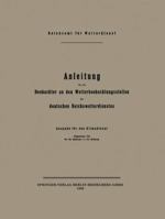 Anleitung Fur Die Beobachter an Den Wetterbeobachtungsstellen Des Deutschen Reichswetterdienstes: Ausgabe Fur Den Klimadienst Allgemeiner Teil Fur Die Stationen I.-III. Ordnung 3662428202 Book Cover