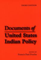 Documents of United States Indian Policy 0803258143 Book Cover