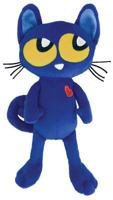 MerryMakers 1849 Pete The Kitty 8.5" Plush Blue Cat, Multicolor
