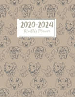 2020-2024 Monthly Planner: dog cute faces Monthly Planner, Organizer, and Schedule for dog Lovers and Pet Rescue or Shelter Volunteers 1658855213 Book Cover