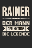 Rainer Der Mann Der Mythos Die Legende: Din A5 Heft (Liniert) Mit Linien Für Rainer | Notizbuch Tagebuch Planer Für Jeden Mit Dem Vorname Rainer | ... Name & Spitzname Notebook (German Edition) 1673084591 Book Cover