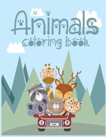 All Animals Coloring Book: A Coloring Book with cow, kangaroo, elephant, cat, and Many More Animals ! B09242ZQ73 Book Cover