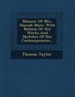 Memoir of Mrs. Hannah More. 1249952573 Book Cover