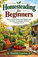 Homesteading for Beginners: How to Grow Food, Save Money, and Live More Sustainably Without Owning a Farm B0HK9JS13V Book Cover
