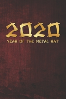 Grand Fantasy Designs: 2020 year of metal rat asian gold on red - Notebook 6x9 checkered 1670314103 Book Cover