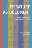 Literature as Document 9004384243 Book Cover