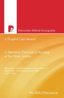 Pbm: A Prophet Like Moses?: A Narrative-Theological Reading of the Elijah Cycle 184227533X Book Cover