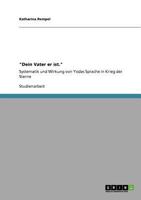 Dein Vater er ist.: Systematik und Wirkung von Yodas Sprache in Krieg der Sterne 3640856155 Book Cover