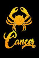 Cancer: 100 Page Blank Lined 6x 9 Retro Horoscope Journal to Jot Down Your Ideas and Notes 109187526X Book Cover