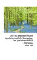 Kritik der Sonantentheorie 052670750X Book Cover