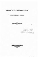 Prose sketches and verse 0530304732 Book Cover