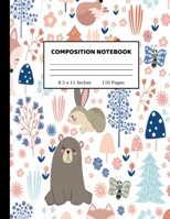 Composition Notebook: Pretty Wide Ruled Paper Notebook Journal Wide Blank Lined Workbook for Teens Kids Students Girls for Home School College for Writing Notes 8.5 x 11, 110 pages 1705976492 Book Cover